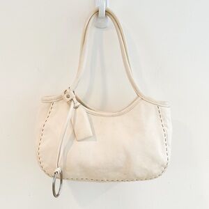 DKNY Y2K Ivory Leather Satchel